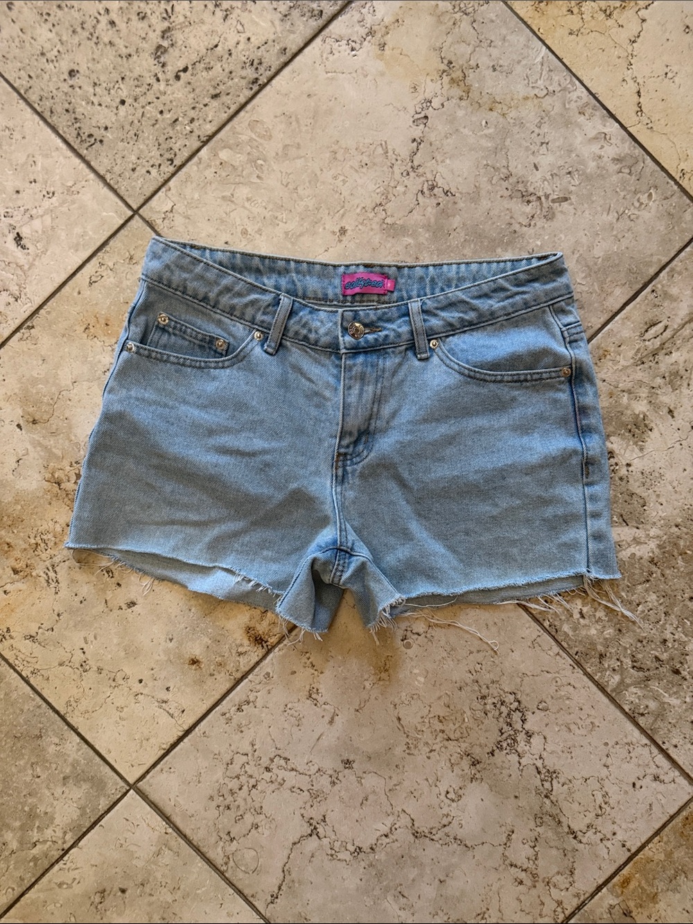 Edicted Light Blue Denim Cutoff Shorts